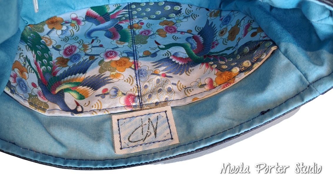 Acacia Navy - Faux Leather Crossbody Bag