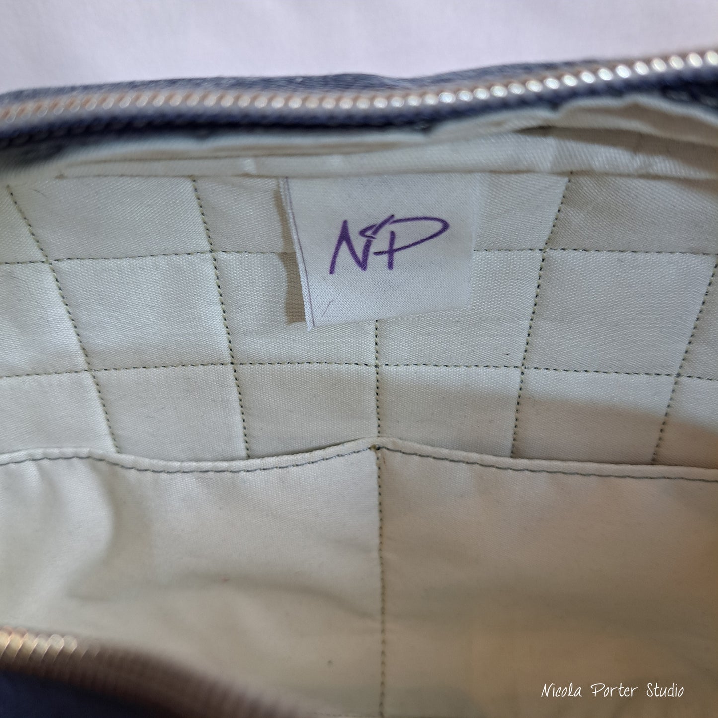 Road Trip - Handmade Denim Toiletry Bag