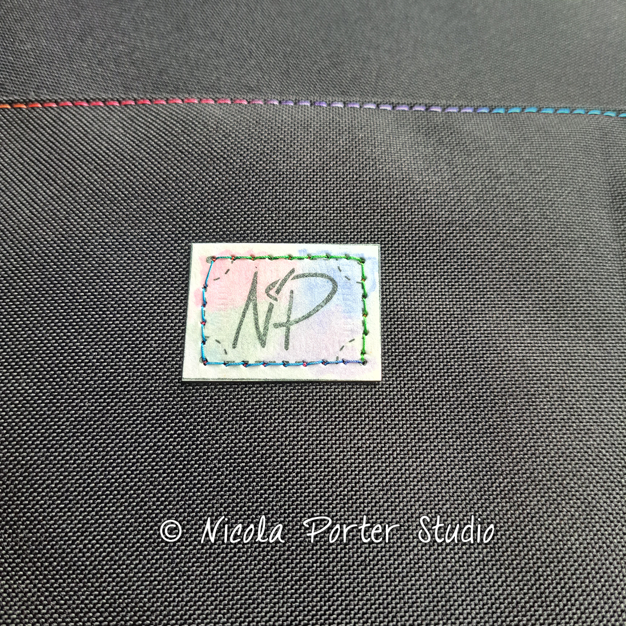 Rainbow Mandala - Hand-painted crossbody bag