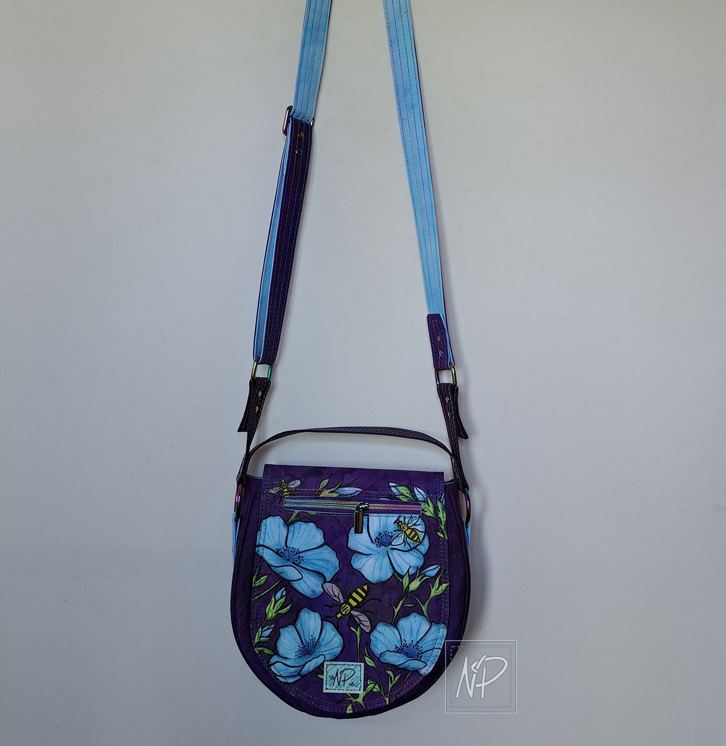 Hand-painted Manchester Bee Crossbody Bag