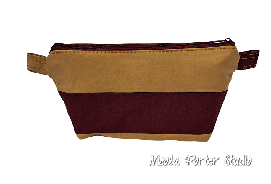 Claret & Gold Zip Pouch