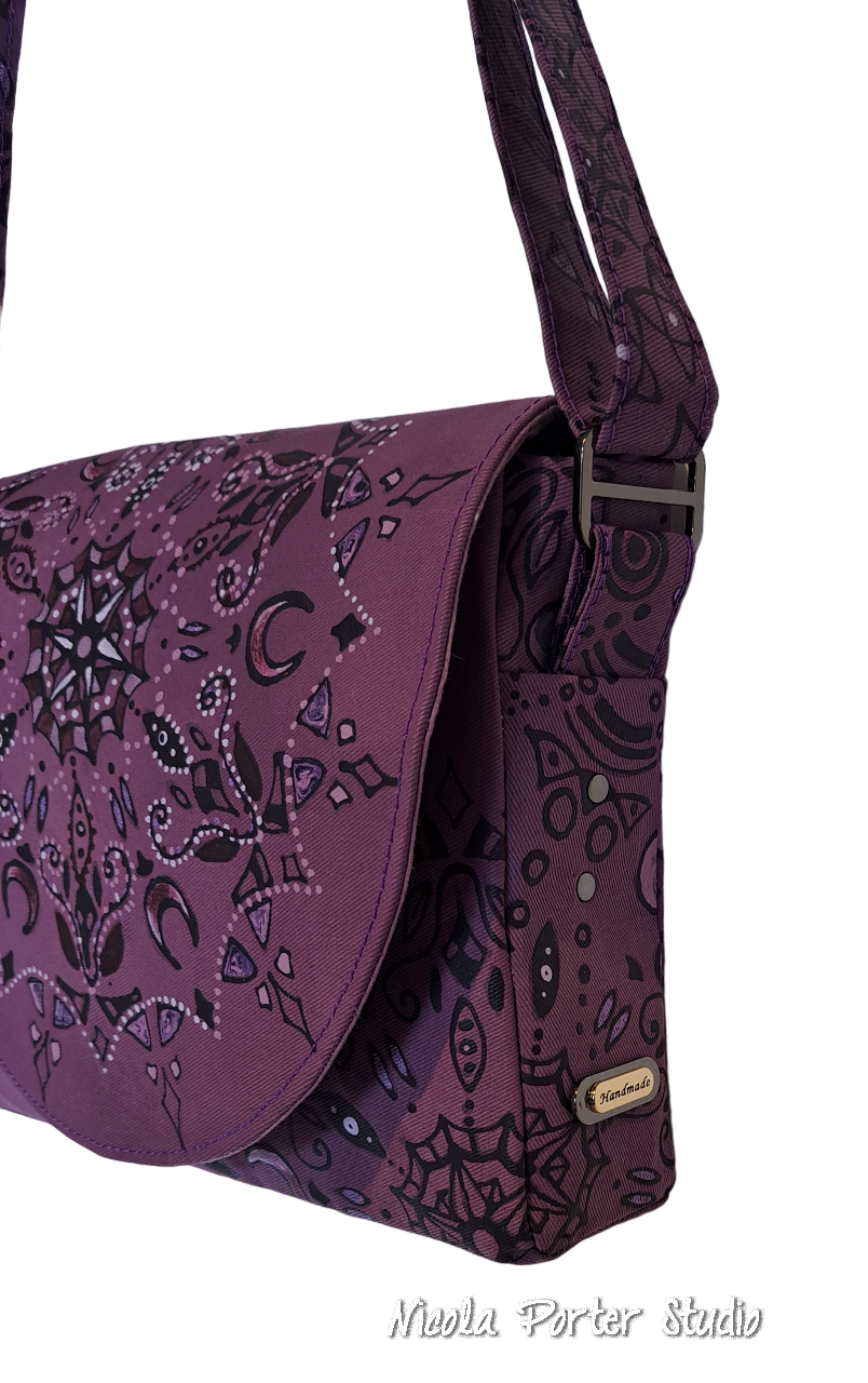 Elle - Hand-painted crossbody bag
