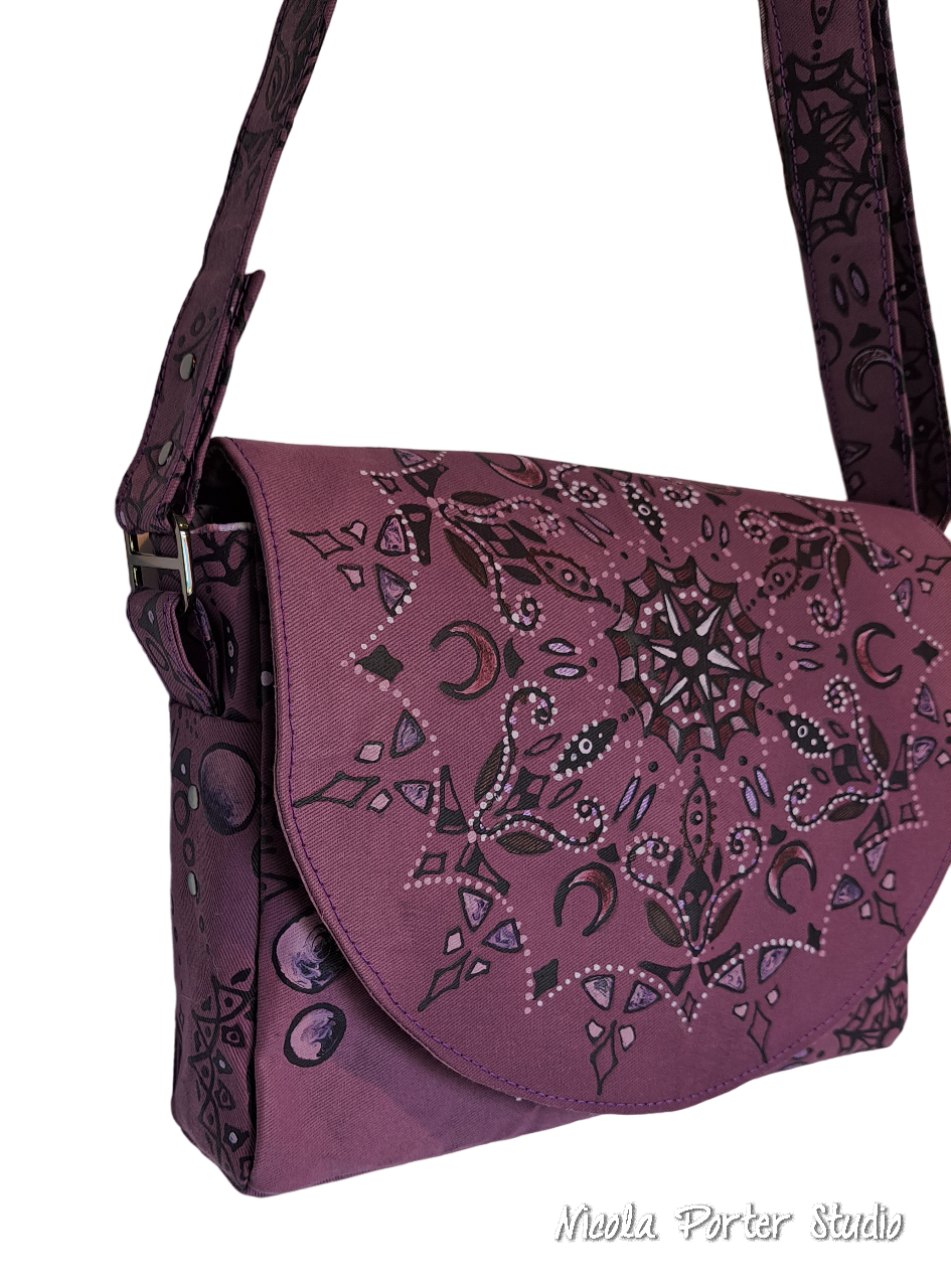 Elle - Hand-painted crossbody bag