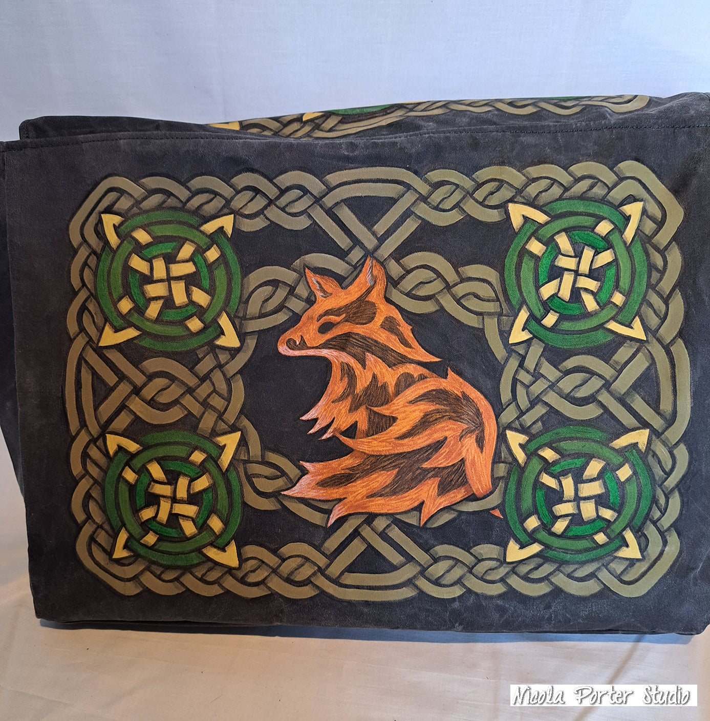 Extra Large Celtic Fox Messenger Bag