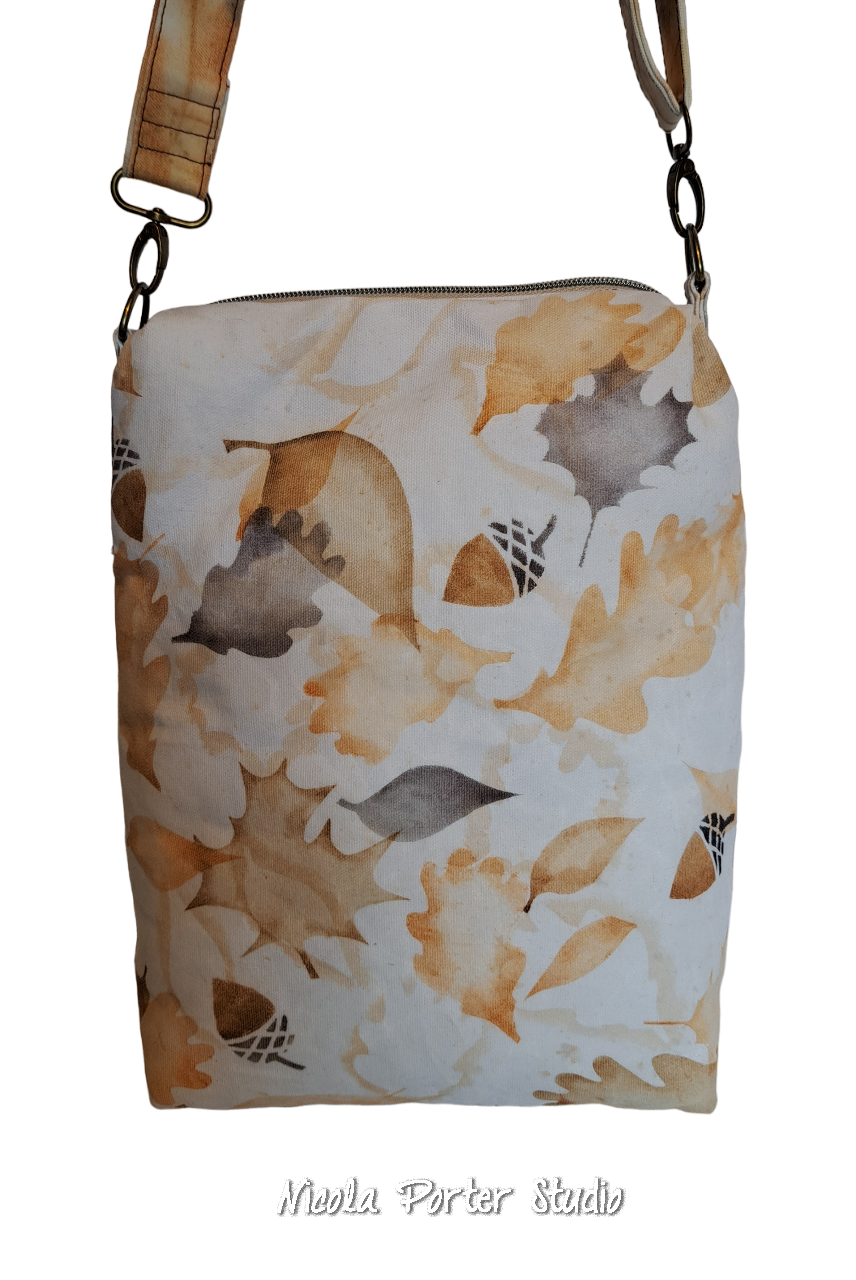 Fall Fox - Hand-painted crossbody bag