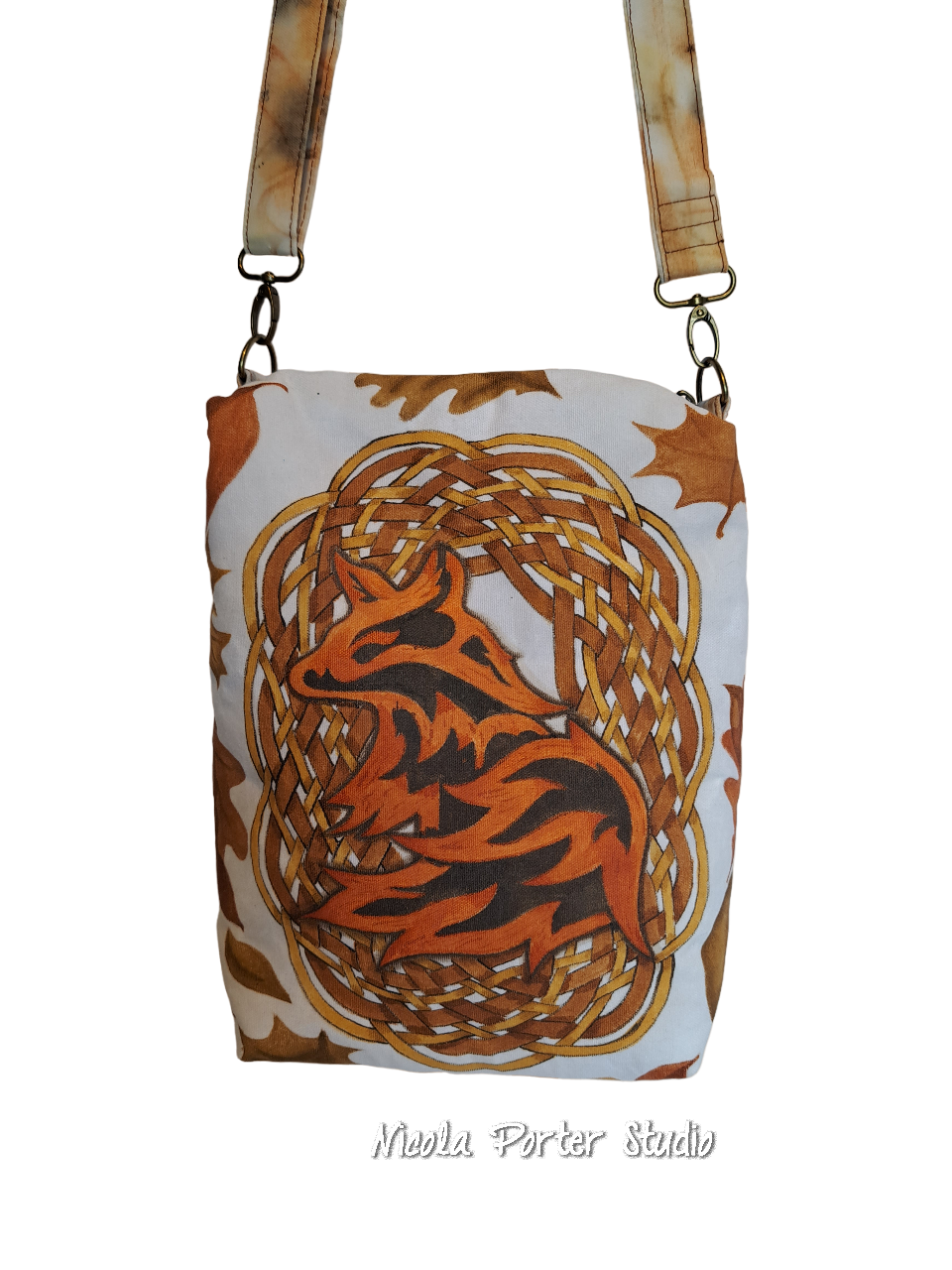 Fall Fox - Hand-painted crossbody bag