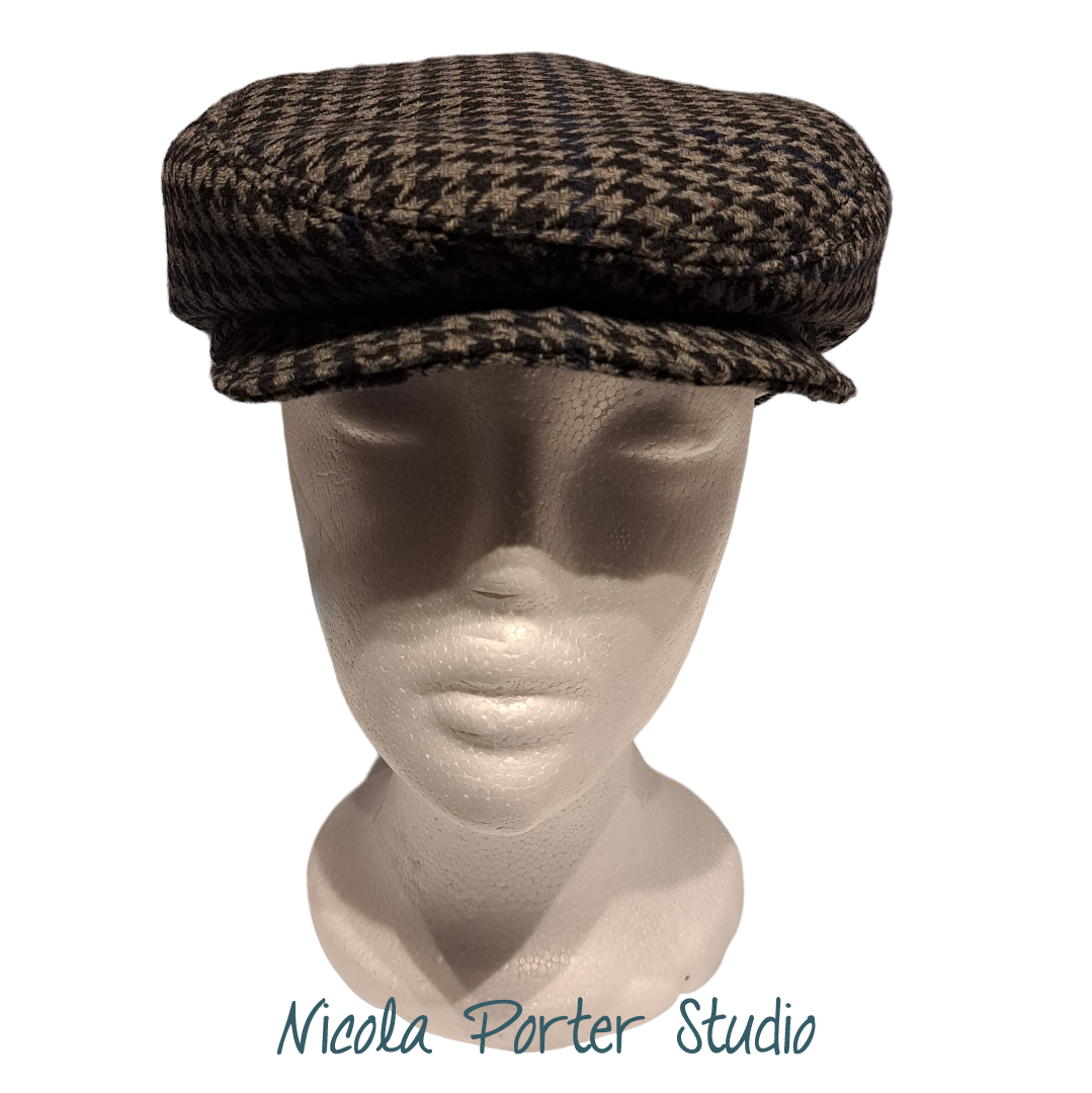 Houndstooth Flat Cap (57cm)