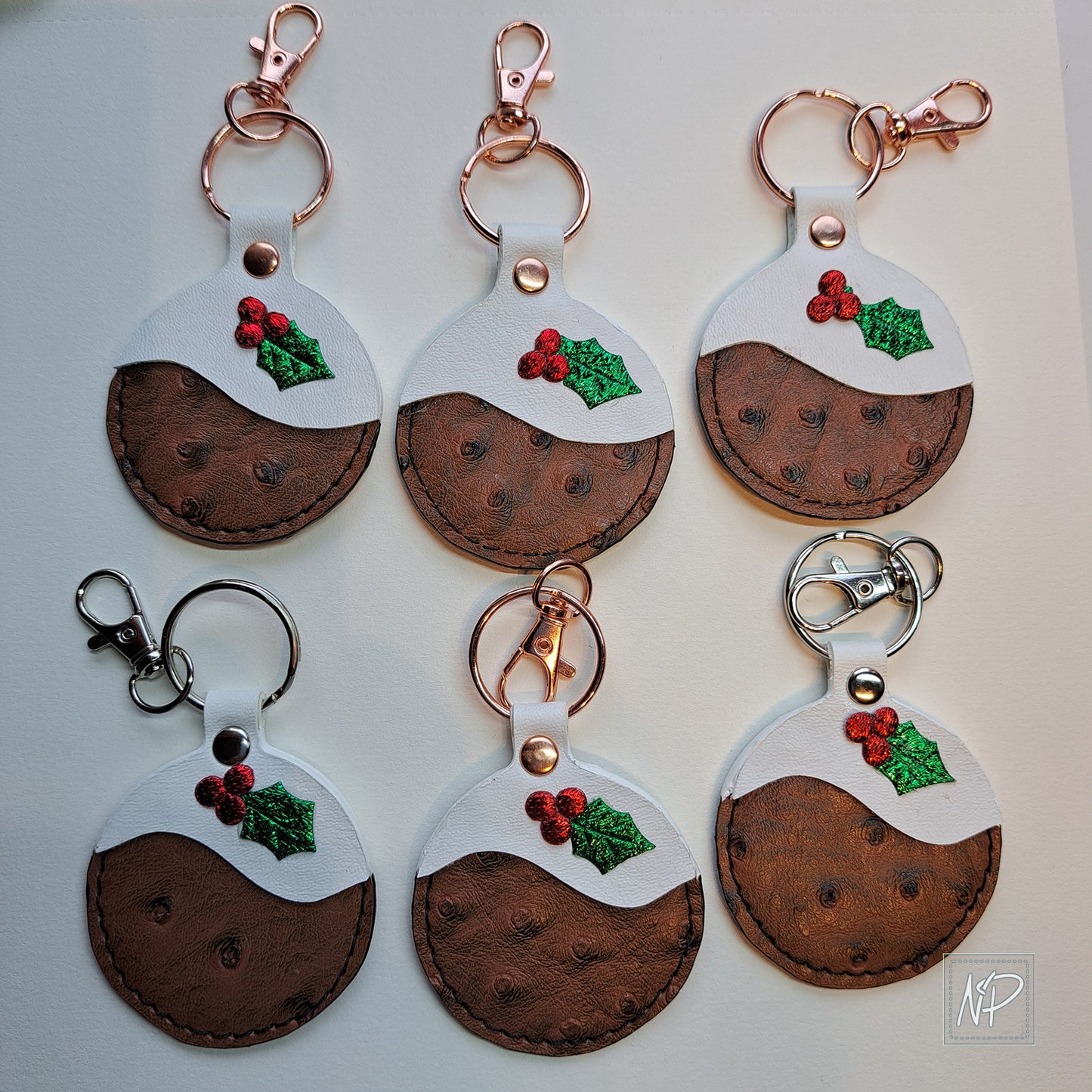 Christmas Pudding Key Rings