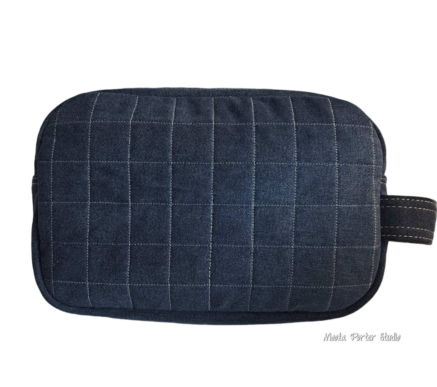 Road Trip - Handmade Denim Toiletry Bag