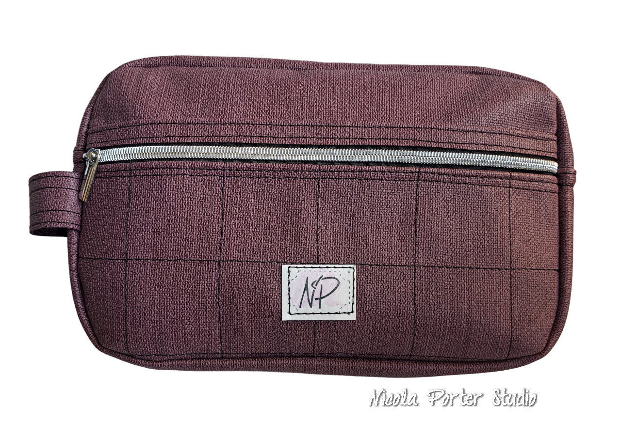 Road Trip - Handmade Faux Leather Toiletry Bag