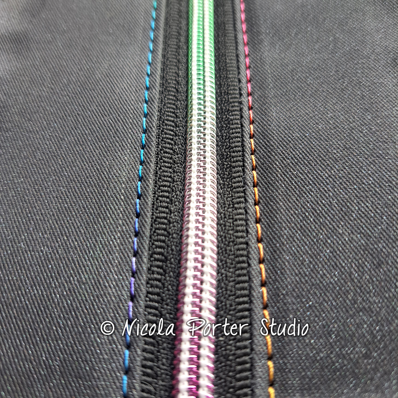 Rainbow Mandala - Hand-painted crossbody bag