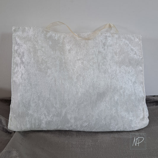 Handmade Gift Bag - White velvet