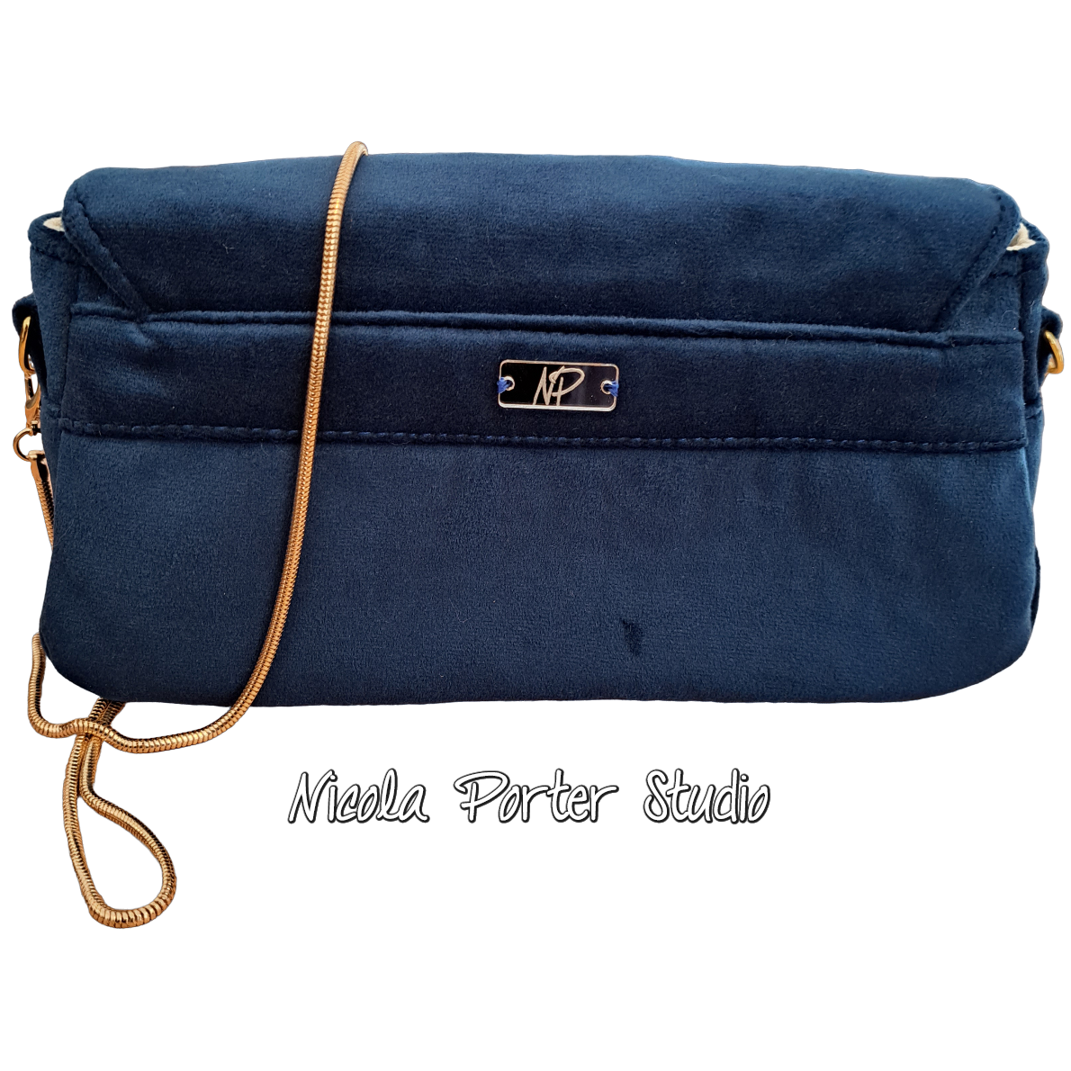Mini Makayla - Blue Velvet evening bag