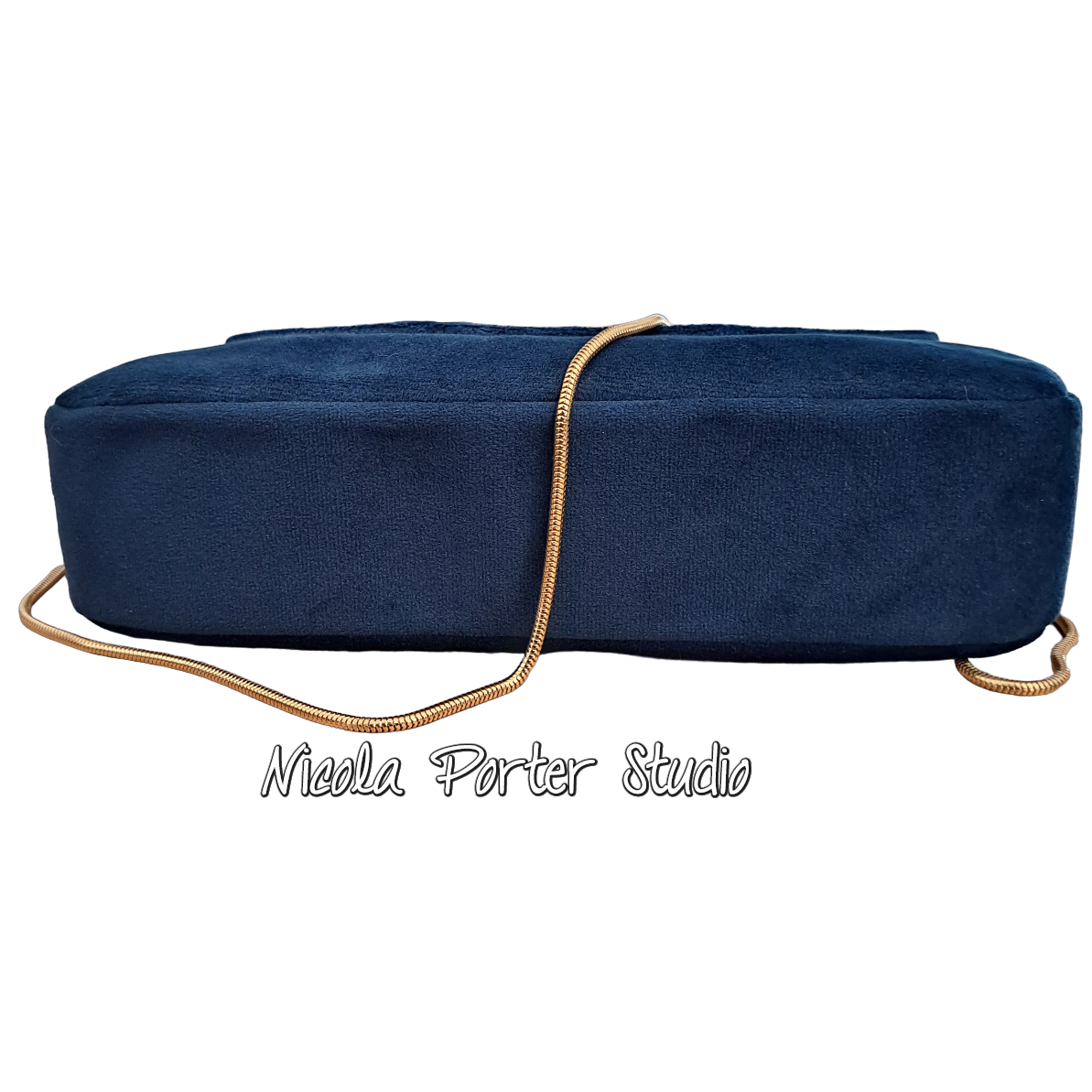 Mini Makayla - Blue Velvet evening bag