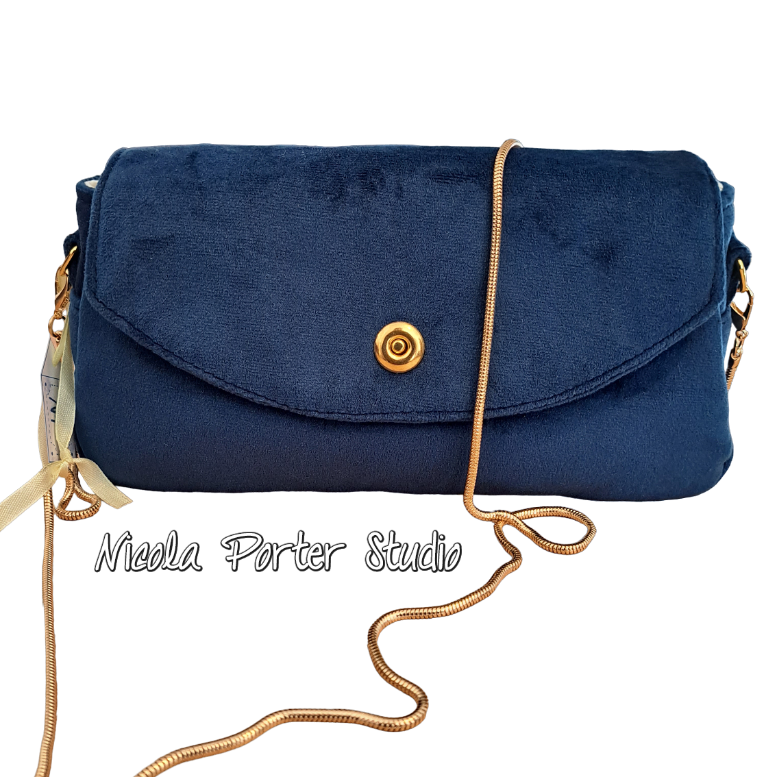 Mini Makayla - Blue Velvet evening bag