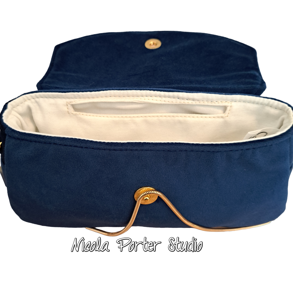 Mini Makayla - Blue Velvet evening bag