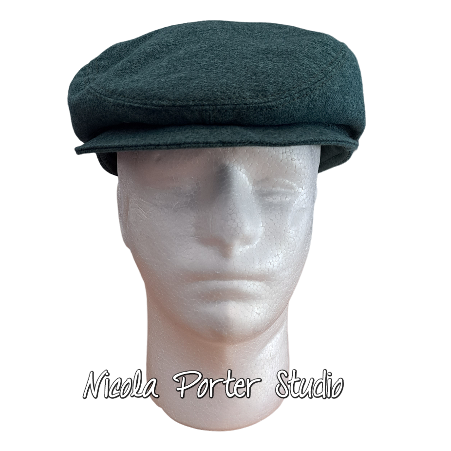 Handmade Green Flat Cap (58cm)