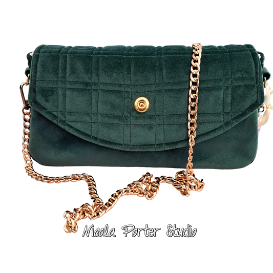 Makayla - Emerald Green Evening Bag