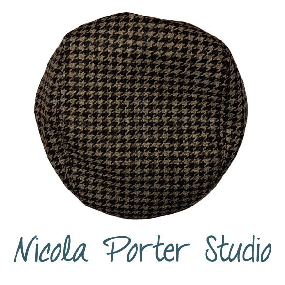 Houndstooth Flat Cap (57cm)