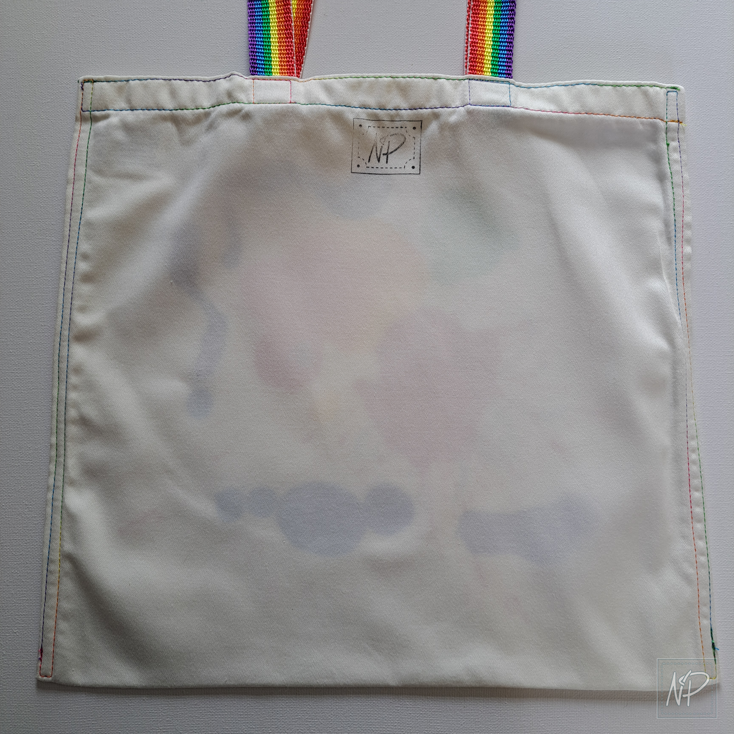 Rainbow Tote Bag with Manchester Bee (2) - single sided